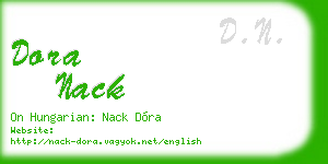 dora nack business card